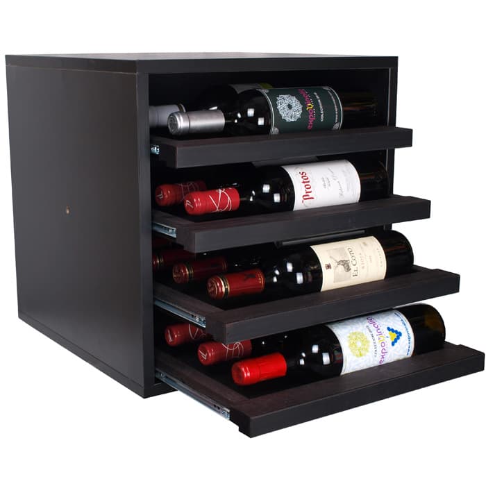Renato » Black wooden wine racks » Perfect for HORECA | Wineandbarrels