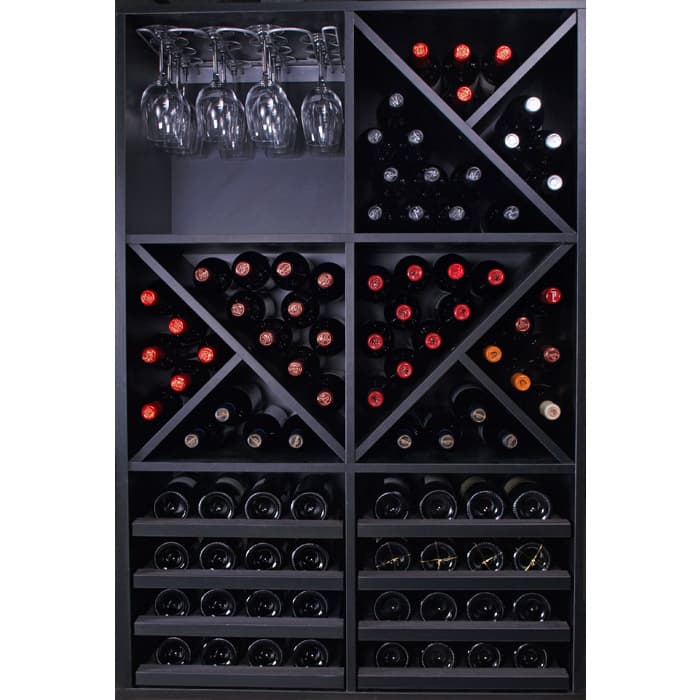 Renato » Black wooden wine racks » Perfect for HORECA | Wineandbarrels