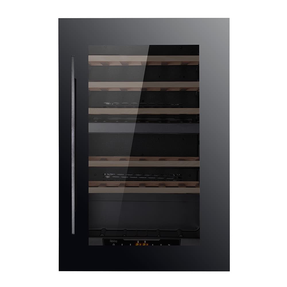 Majestic 42 bottles - Dual zone - Black glass front - Integrated