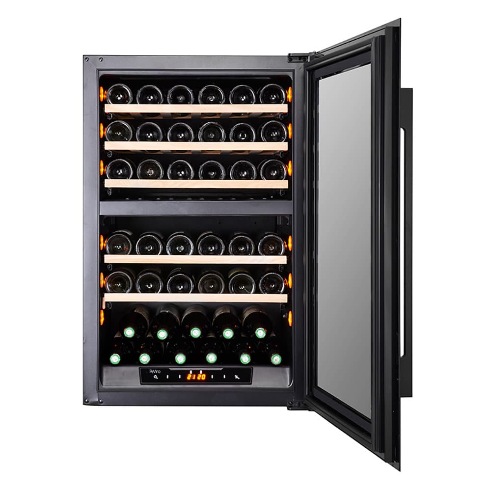 Majestic 42 bottles - Dual zone - Black glass front - Integrated