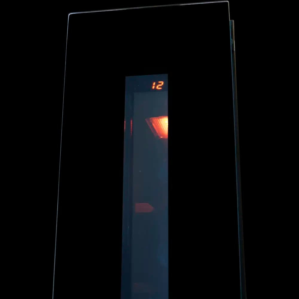 Noble 8 bottles - Single zone - Black glass front