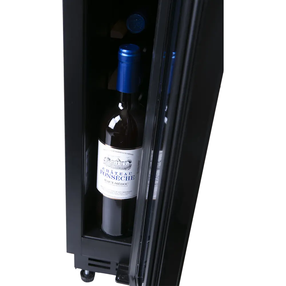 Noble 8 bottles - Single zone - Black glass front