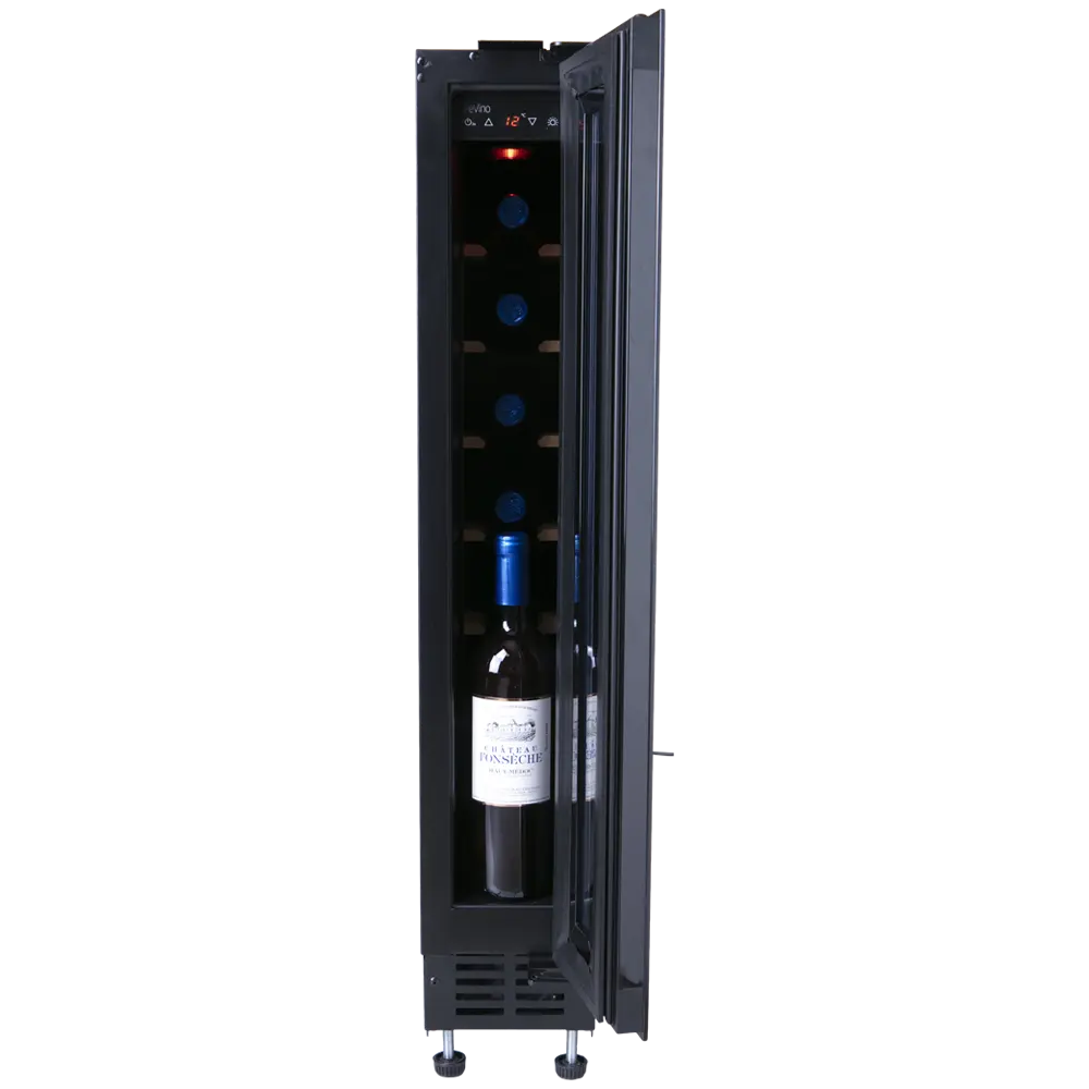 Noble 8 bottles - Single zone - Black glass front