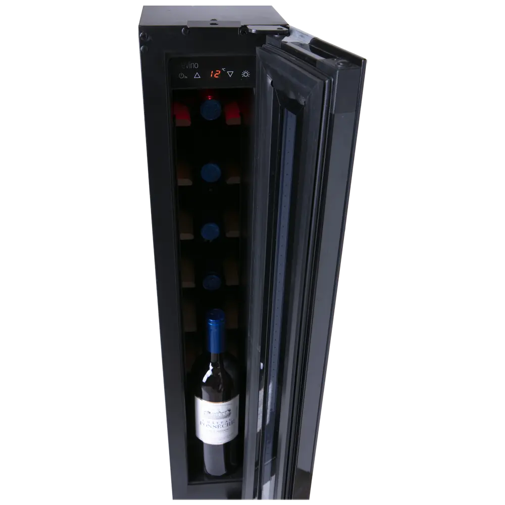 Noble 8 bottles - Single zone - Black glass front