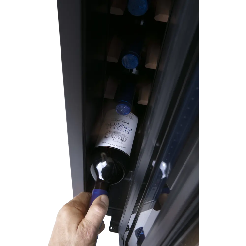 Noble 8 bottles - Single zone - Black glass front