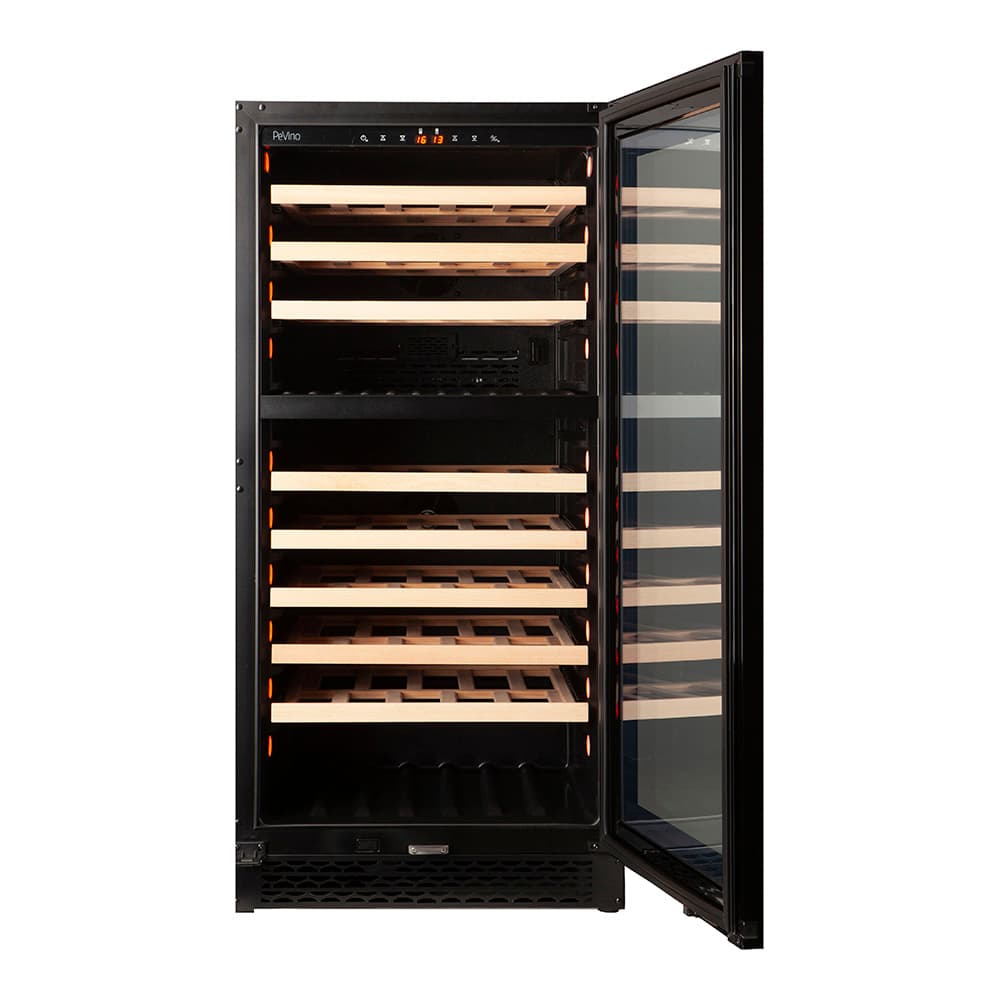 Majestic 104 bottles - 2 zones - Black glass front