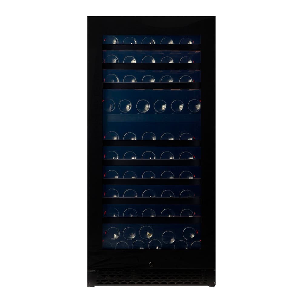 Majestic 104 bottles - 2 zones - Black glass front