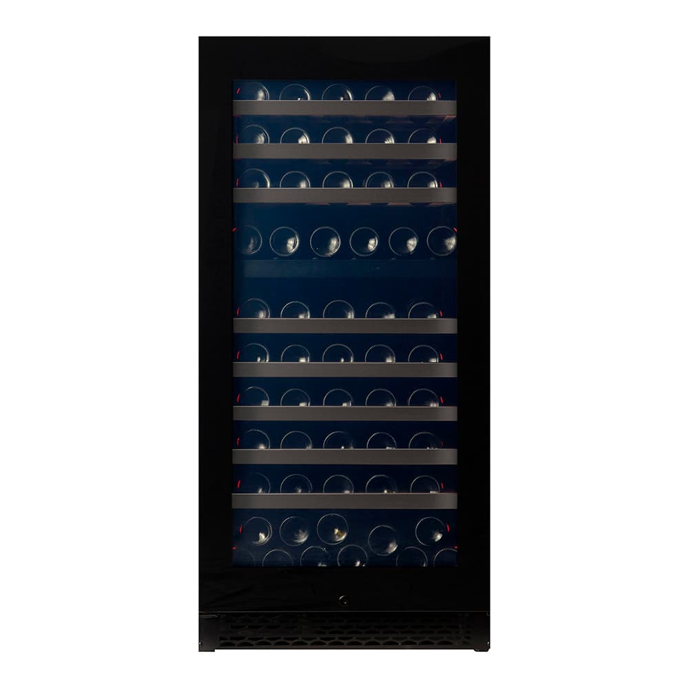 Majestic 104 bottles - 2 zones - Black glass front