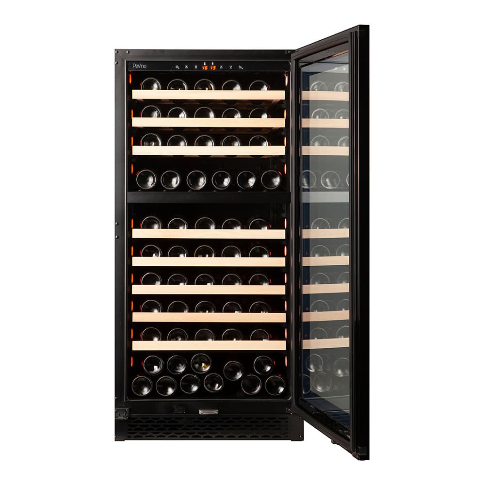 Majestic 104 bottles - 2 zones - Black glass front