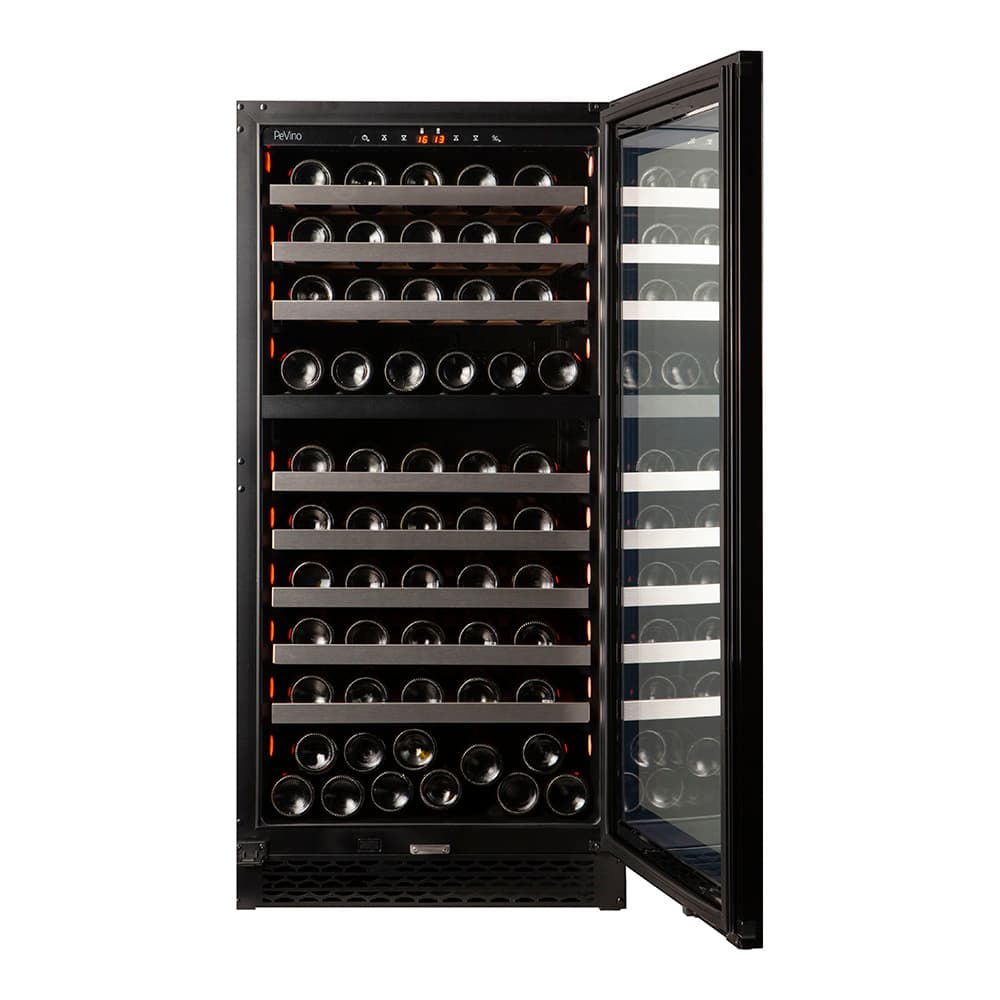 Majestic 104 bottles - 2 zones - Black glass front