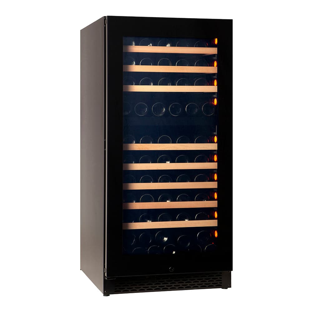 Majestic 104 bottles - 2 zones - Black glass front