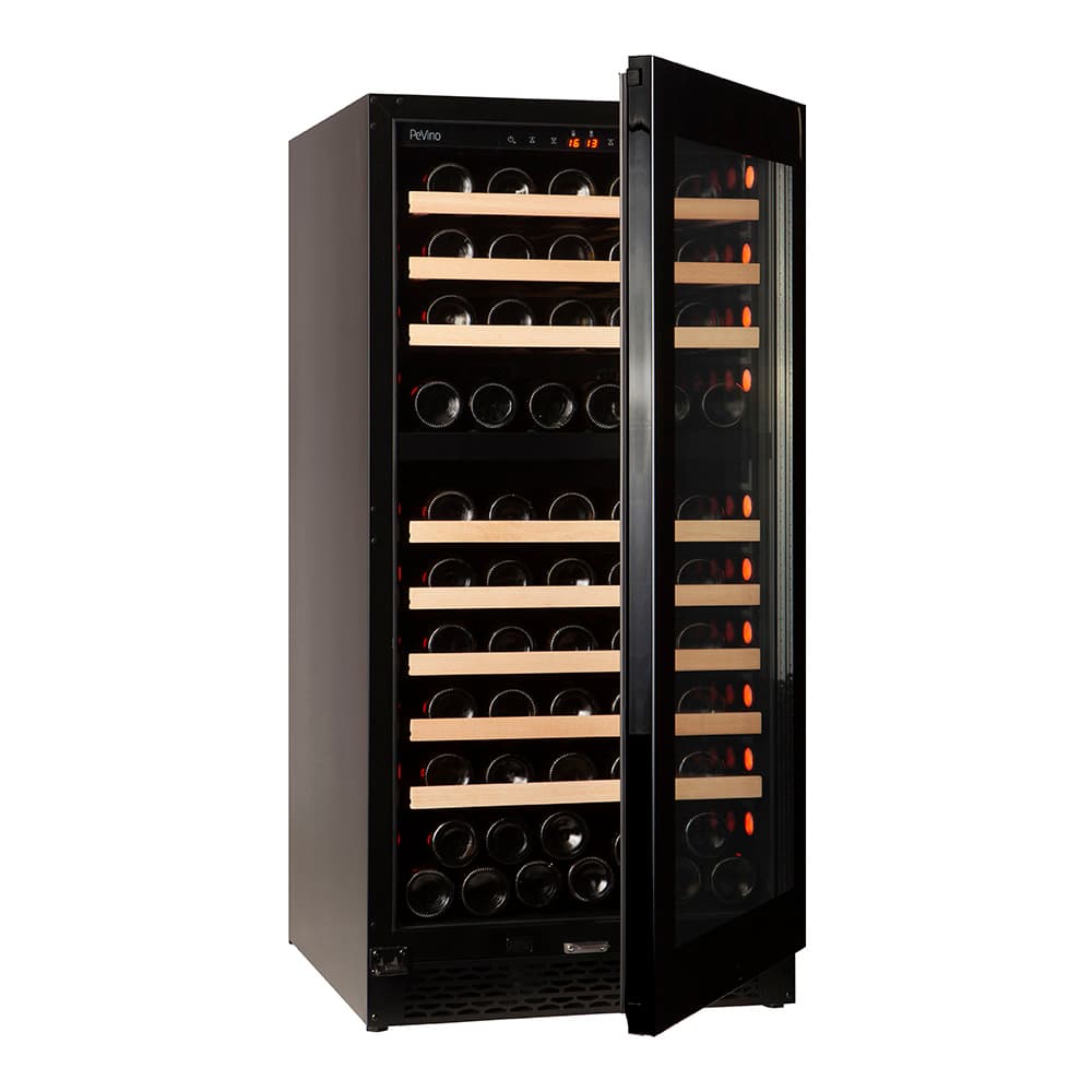 Majestic 104 bottles - 2 zones - Black glass front