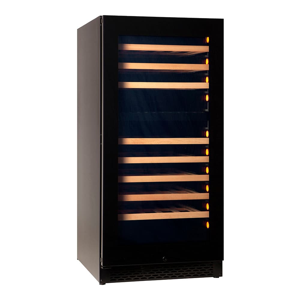 Majestic 104 bottles - 2 zones - Black glass front