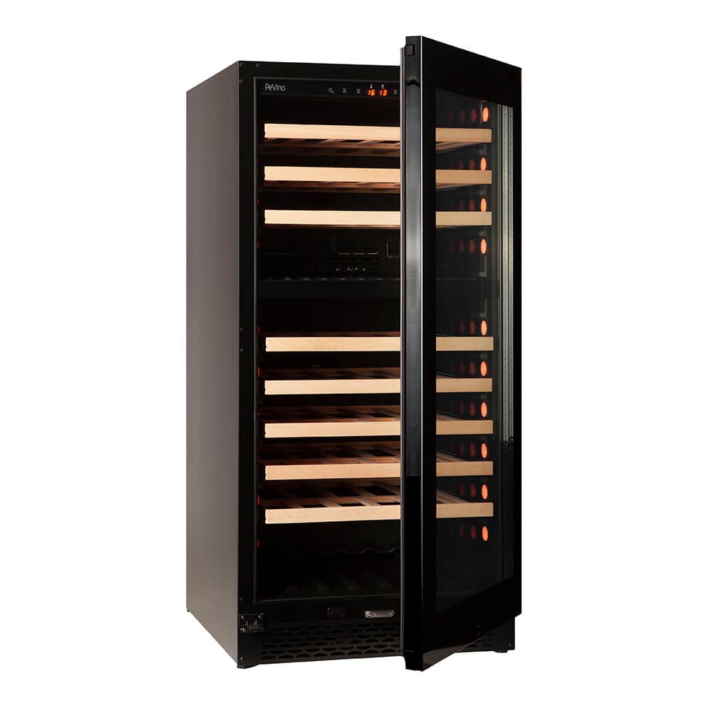 Majestic 104 bottles - 2 zones - Black glass front