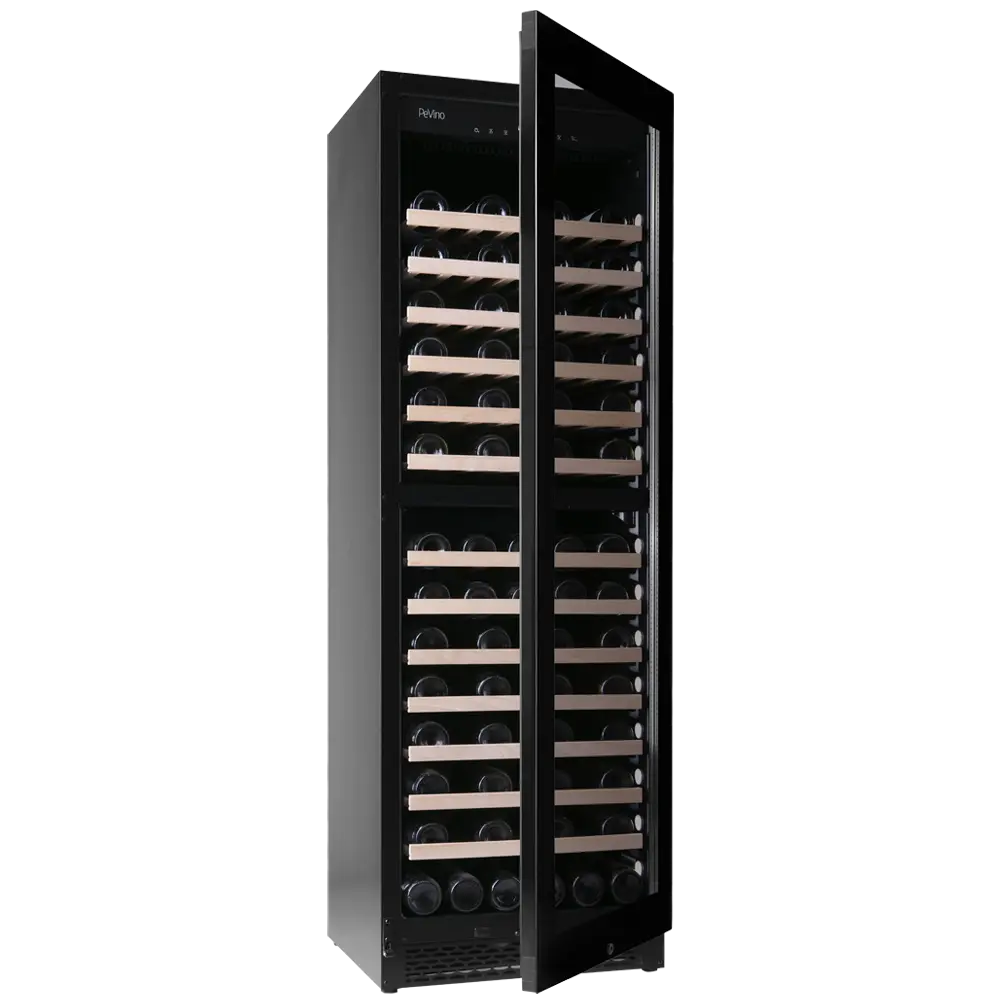 Majestic 96 bottles - 2 zones - Black glass front