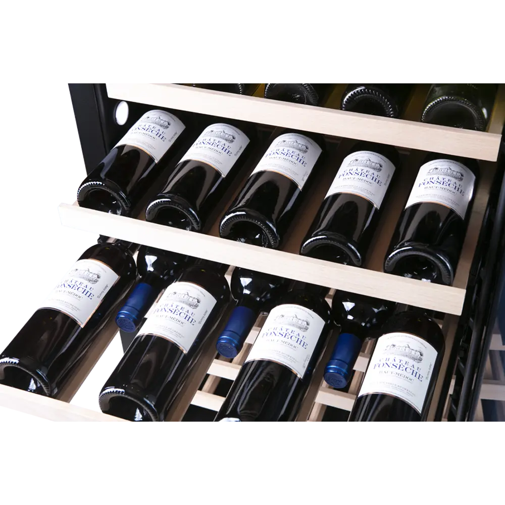 Majestic 96 bottles - 2 zones - Black glass front