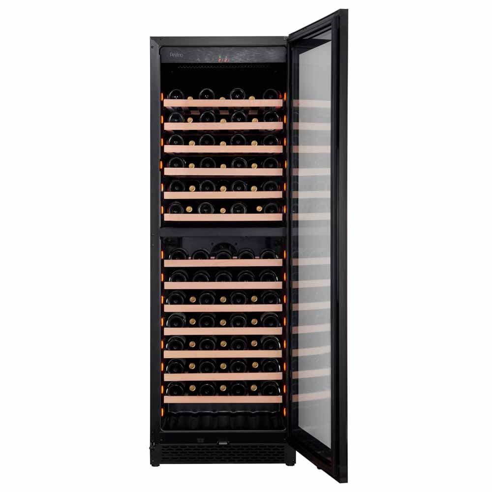 Majestic 96 bottles - 2 zones - Black glass front