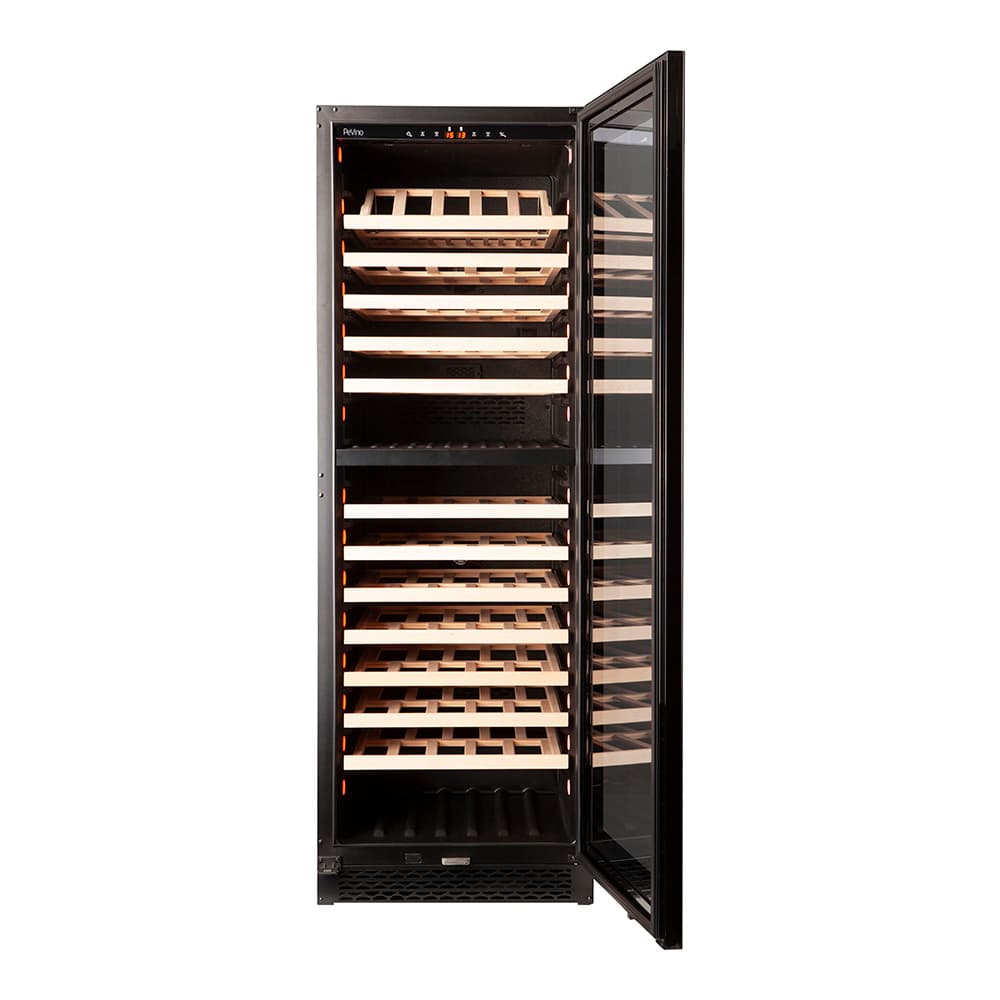 Majestic 150 bottles - 2 zones - Black glass front