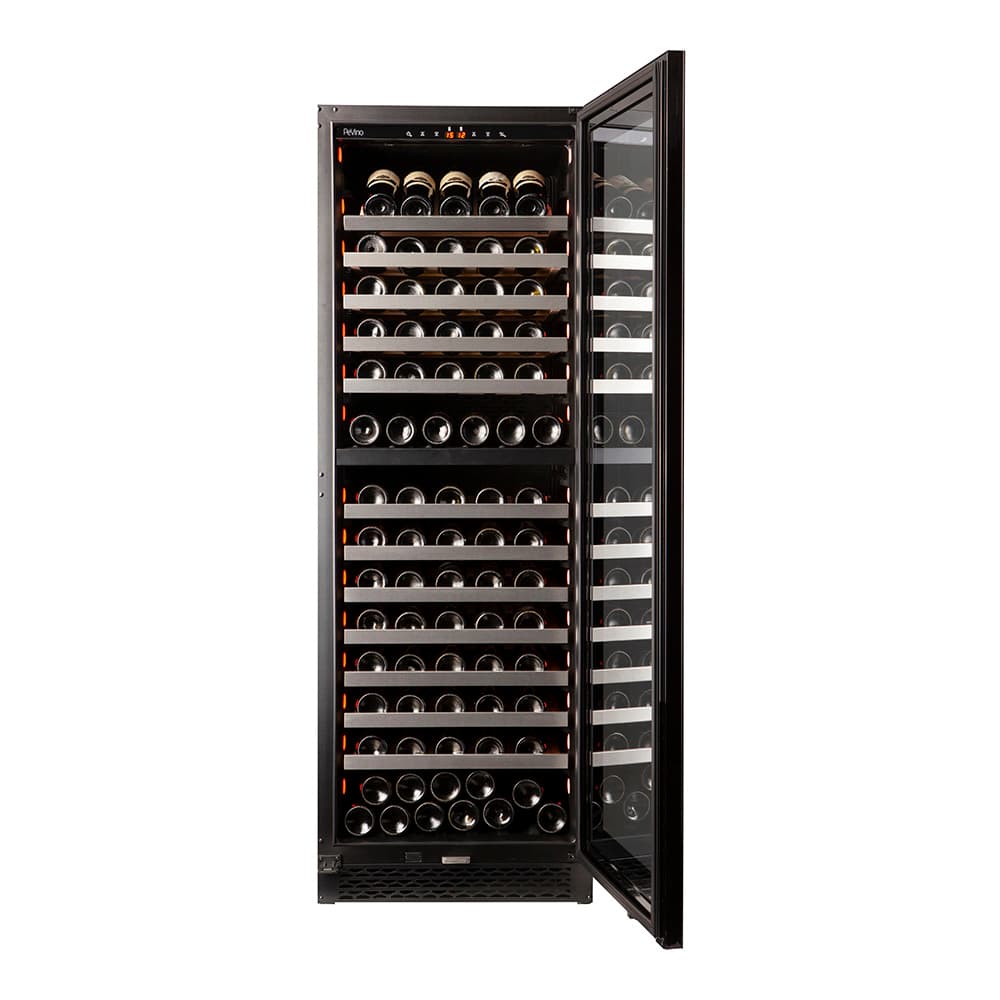 Majestic 150 bottles - 2 zones - Black glass front