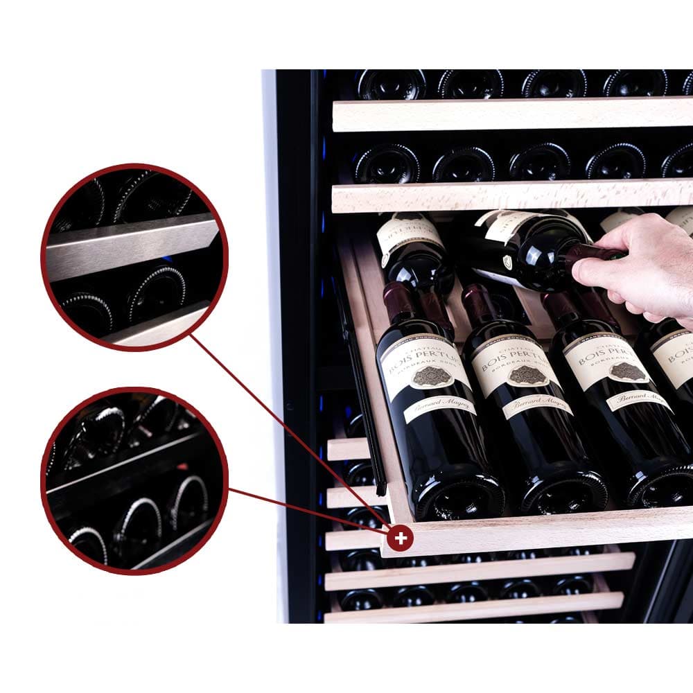 Majestic 159 bottles - 1 zone - Black glass front