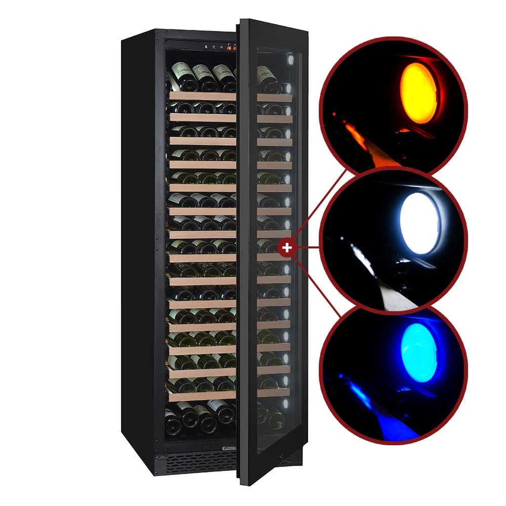 Majestic 159 bottles - 1 zone - Black glass front