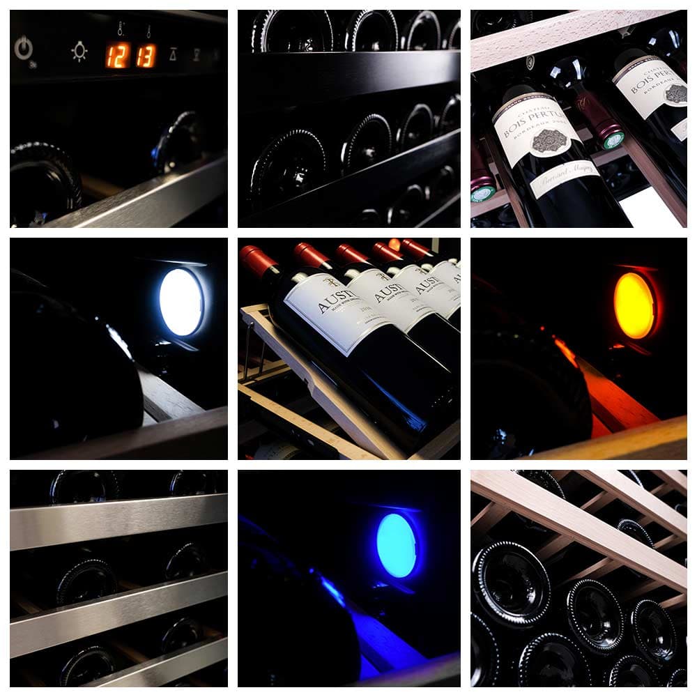 Majestic 159 bottles - 1 zone - Black glass front