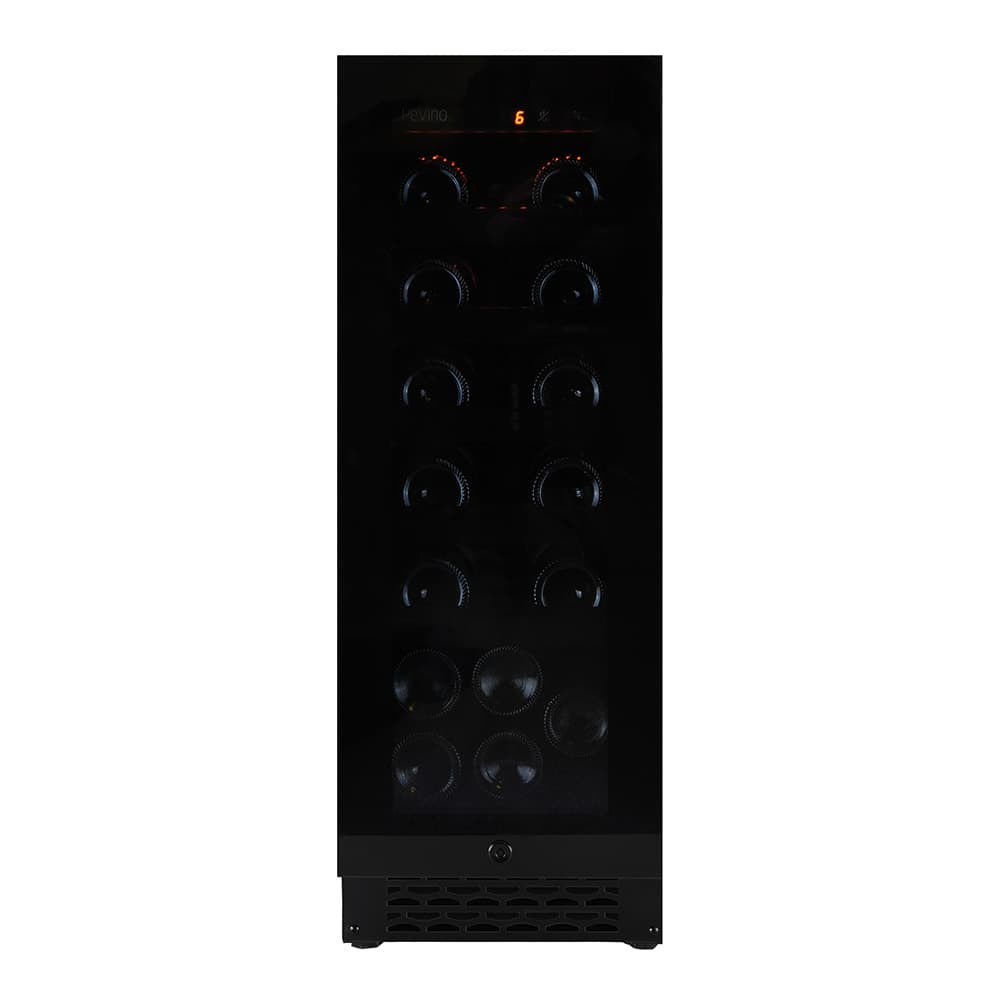 Majestic 20 bottles - Single zone - Black glass front