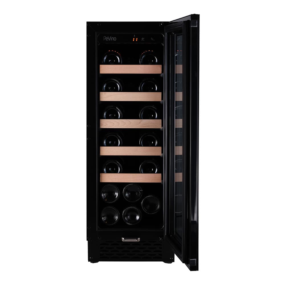 Majestic 20 bottles - Single zone - Black glass front