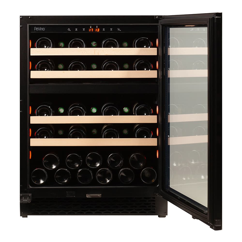 Majestic 39 bottles - 2 zones - Black glass front