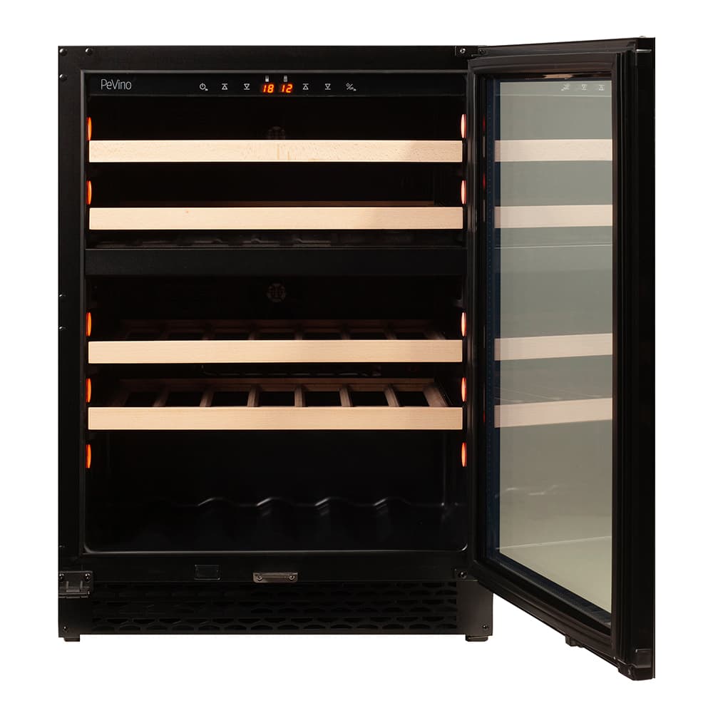 Majestic 39 bottles - 2 zones - Black glass front