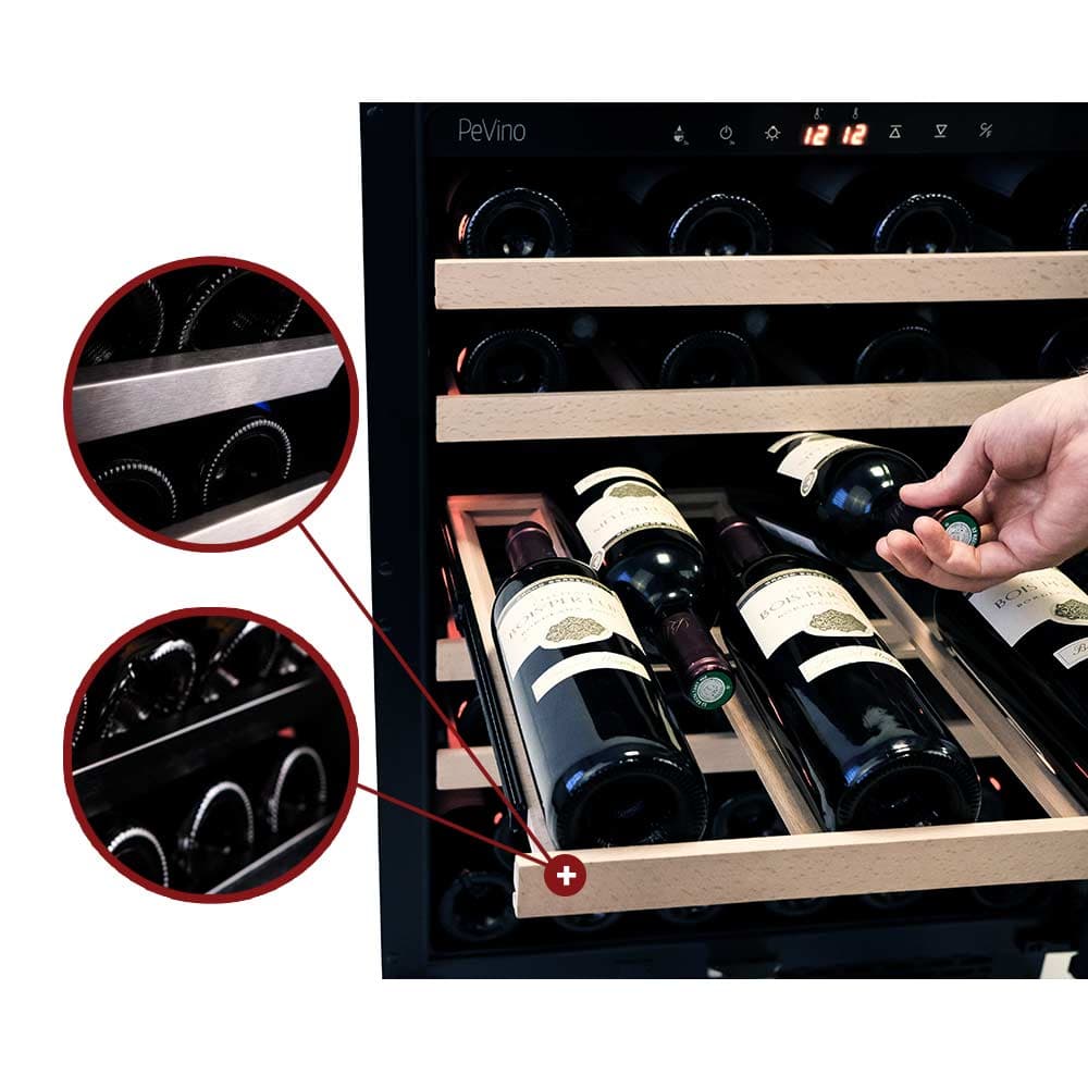 Majestic 46 bottles - 1 zone - Black Glassfront