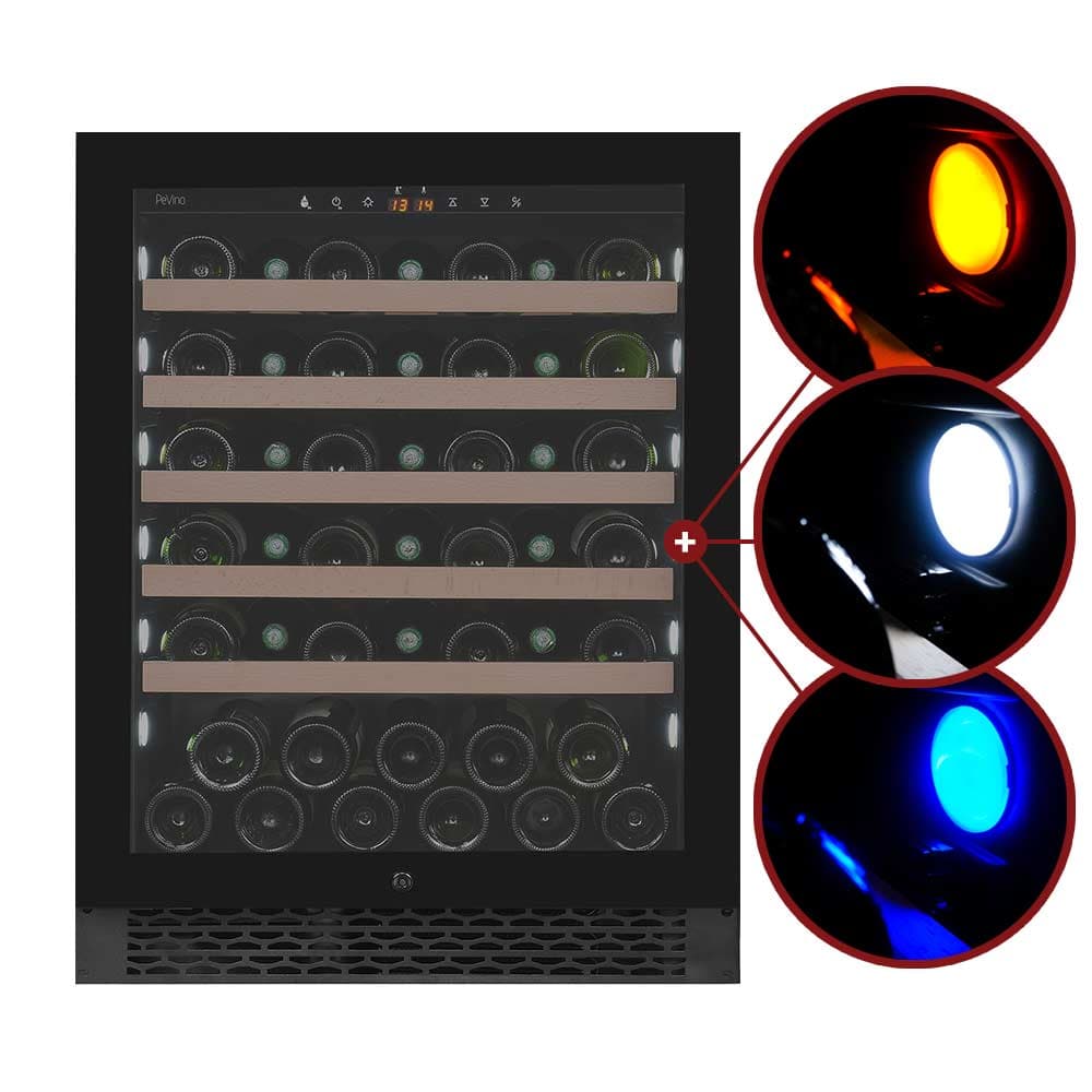 Majestic 46 bottles - 1 zone - Black Glassfront
