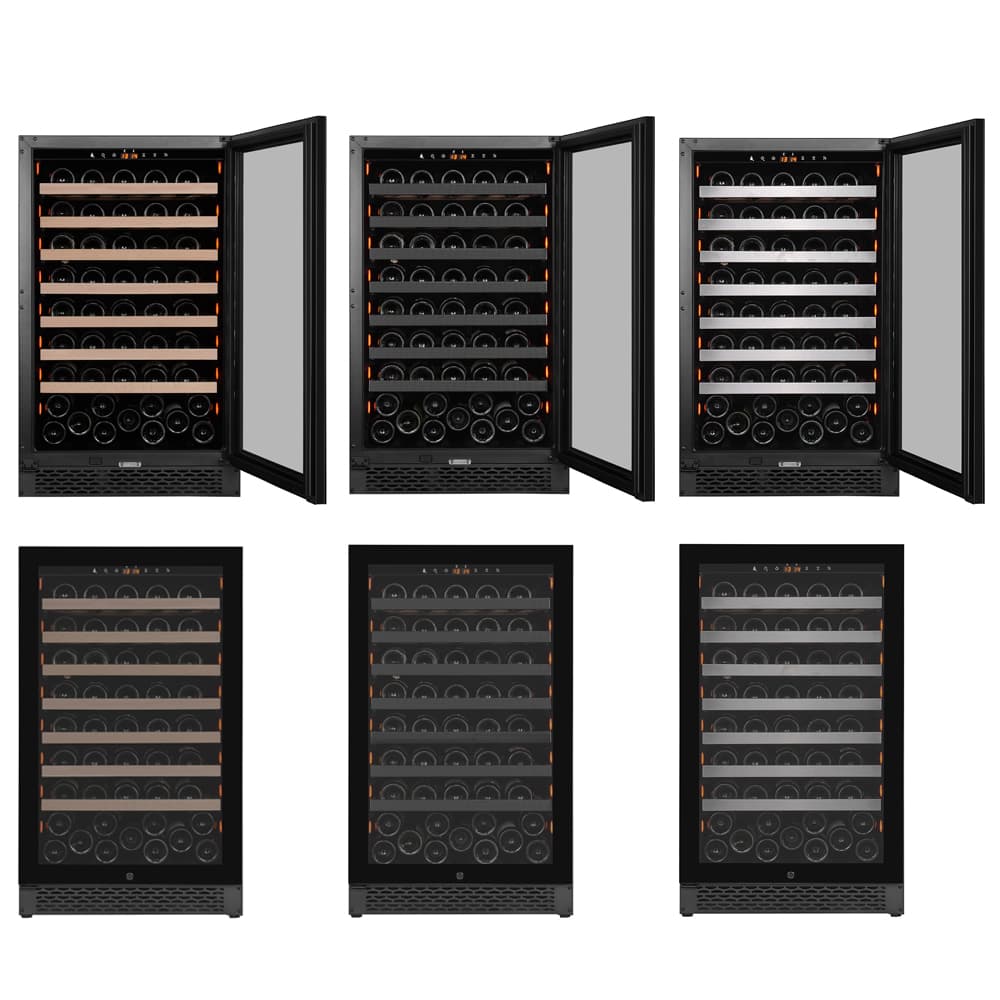 Majestic 83 bottles - 1 zone - Black glass front
