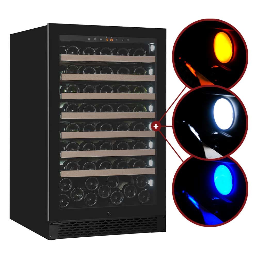 Majestic 83 bottles - 1 zone - Black glass front