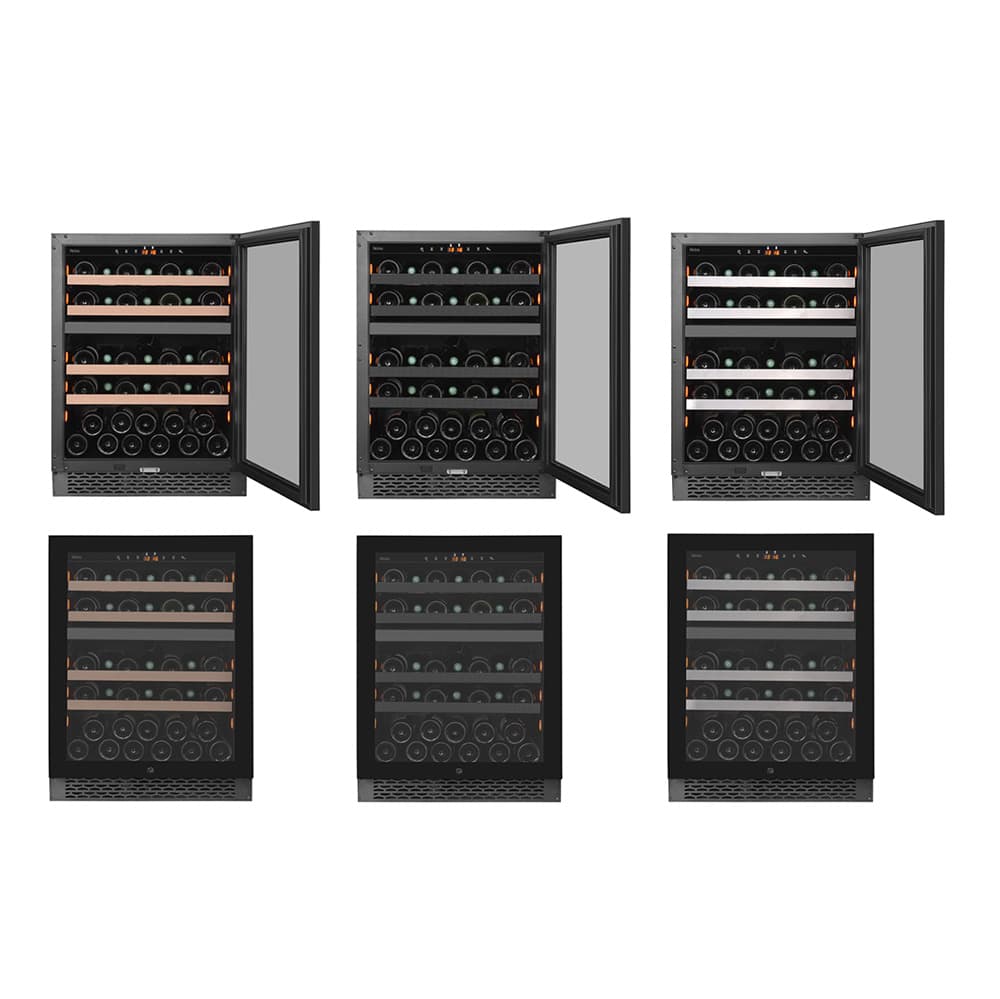Majestic 39 bottles - 2 zones - Black glass front