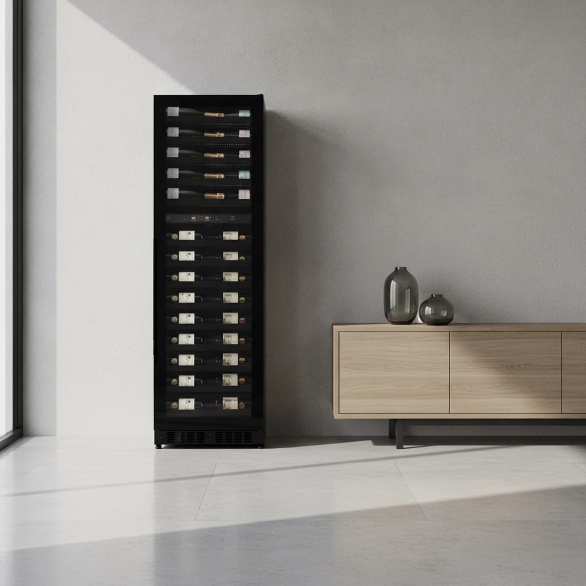 Imperial 54 bottles - 2 zones - Matte black steel