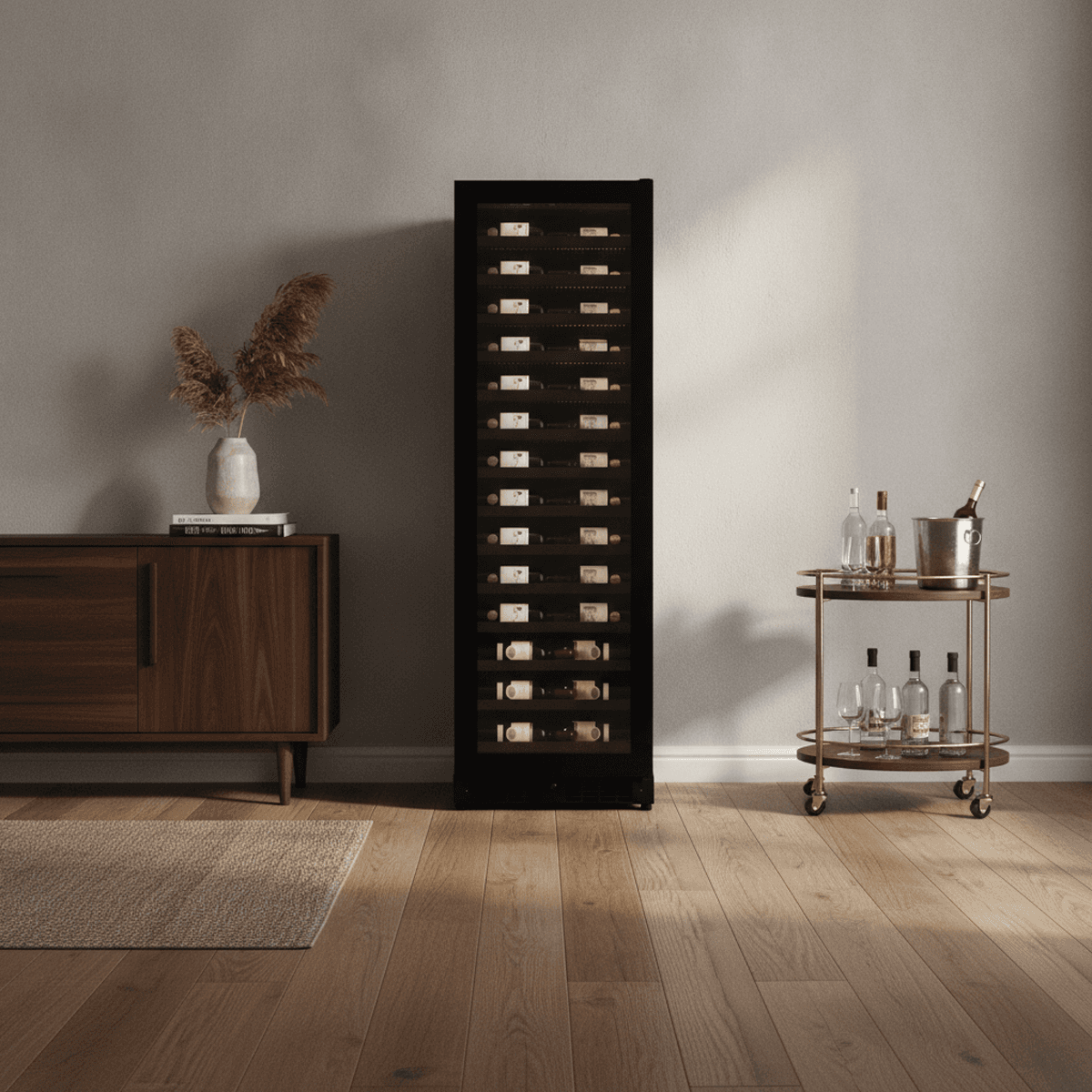 Imperial 54 bottles - 1 zone - Matte black steel
