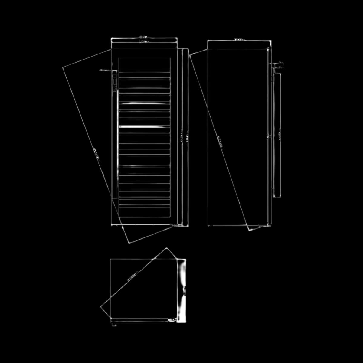 Imperial Giant 254 bottles - Dual zone - Black glass front