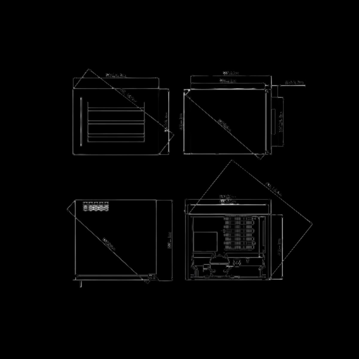 Majestic Push Open 24 bottles - Single zone - Black glass front - Integrated