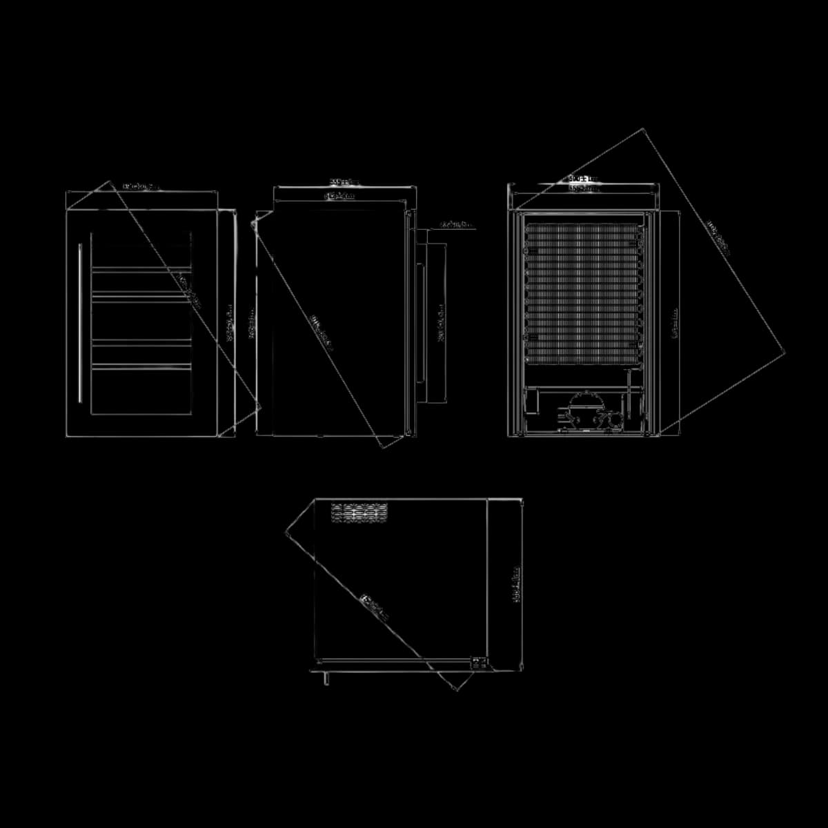 Majestic 42 bottles - Dual zone - Black glass front - Integrated