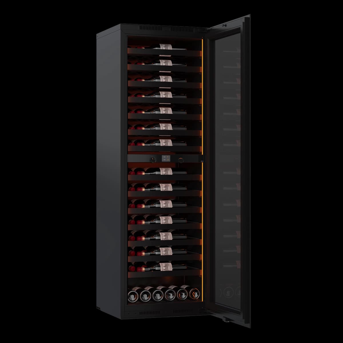 Imperial 95 bottles - push open - 2 zones - Black - Integrated