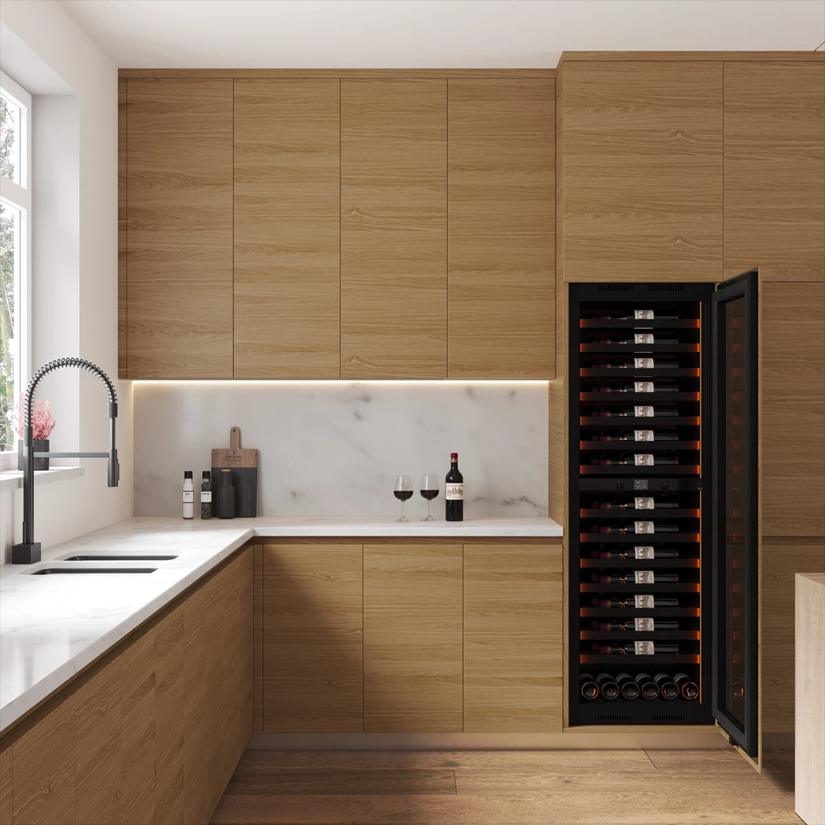 Imperial 95 bottles - push open - 2 zones - Kitchen door