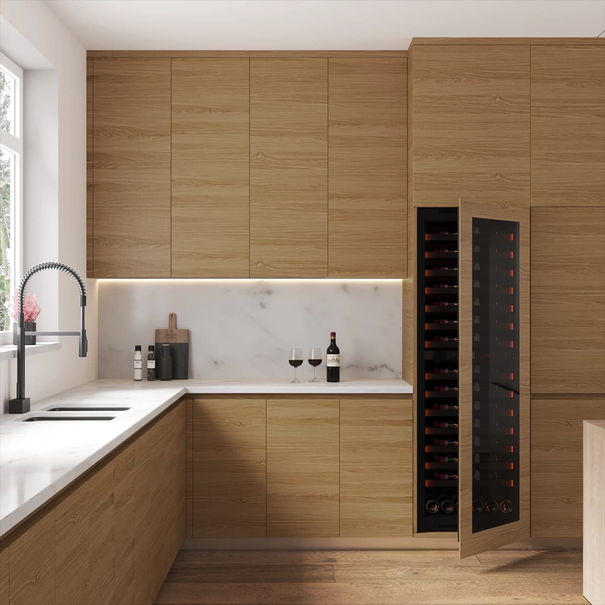 Imperial 95 bottles - push open - 2 zones - Kitchen door