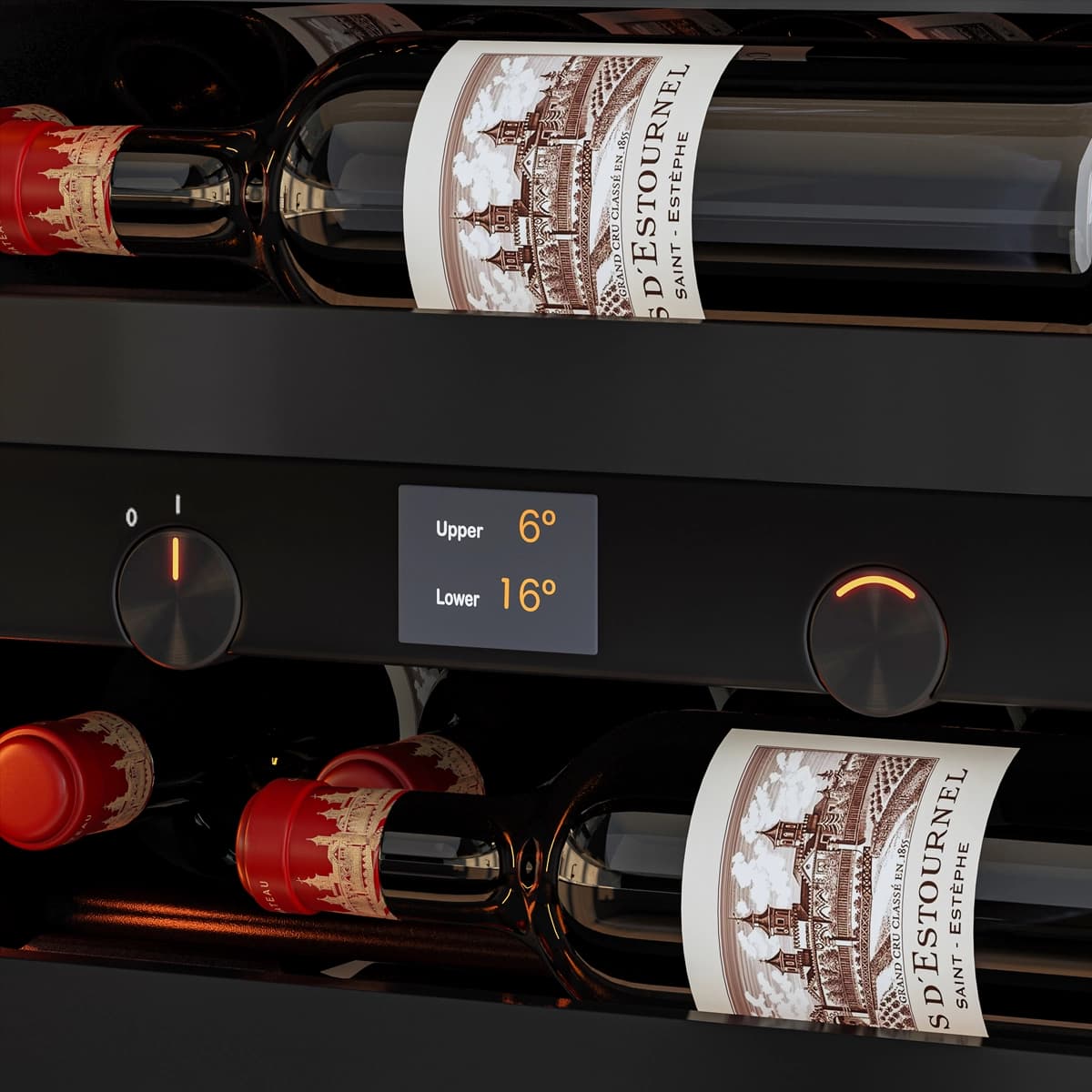 Imperial 23 bottles - push open - 2 zones - Black - Integrated