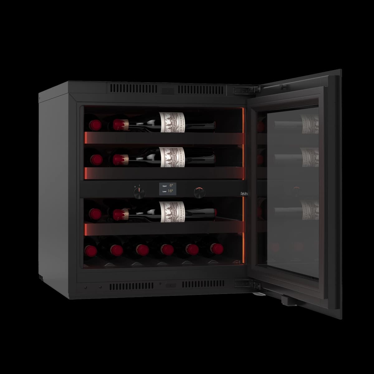 Imperial 23 bottles - push open - 2 zones - Black - Integrated
