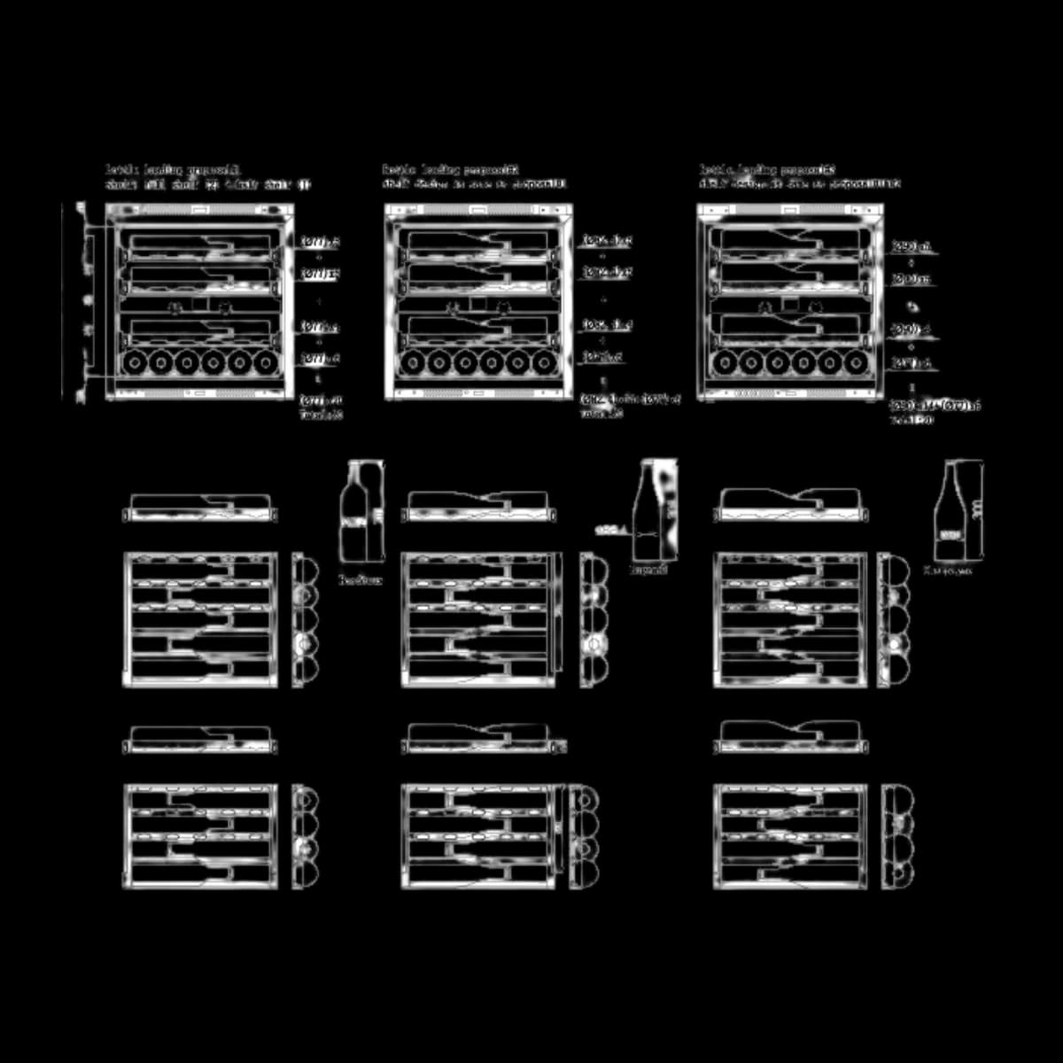 Imperial 23 bottles - push open - 2 zones - Black - Integrated