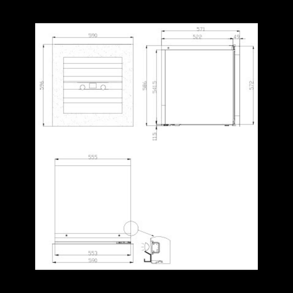 Imperial 23 bottles - push open - 2 zones - Black - Integrated