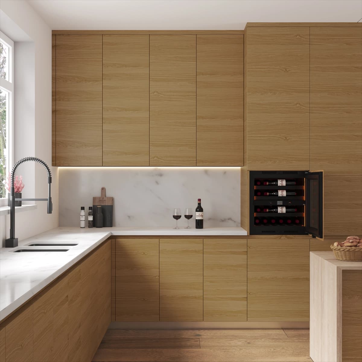 Imperial 23 bottles - push open - 2 zones - Kitchen door