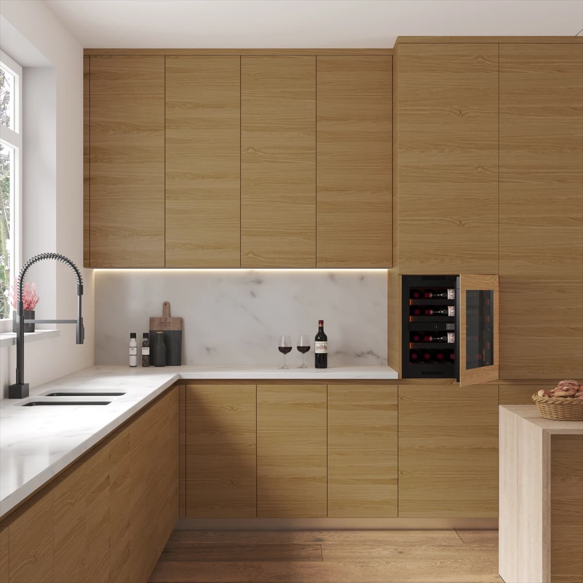 Imperial 23 bottles - push open - 2 zones - Kitchen door