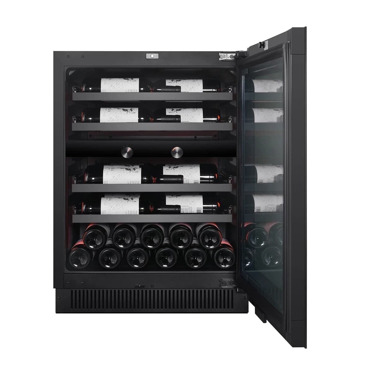 Pevino Imperial 35 bottles - Dual zone - Push open - Black glass front